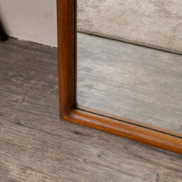 Melody Maison Large Walnut Wooden Framed Arched Leaner Mirror - 90Cm X 158Cm - Ashwell Range - thumbnail 3
