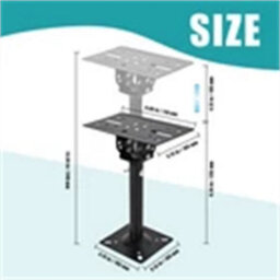 2Pc Telescopic Speaker Wall Ceiling Mount Stand Adjustable Swivel Tilt Bracket - thumbnail 2