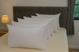 CHILIMILII Stripe Pillows Hollowfiber Extra Filled Plump Bounce Neck Back Head Support Bed Pillows Pack Of 6 - thumbnail 2