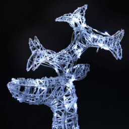 Berkfield Colourful Reindeer Christmas Decorations 2 Pcs 60X16X100 Cm Acrylic - thumbnail 8