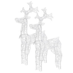 Berkfield Colourful Reindeer Christmas Decorations 2 Pcs 60X16X100 Cm Acrylic - thumbnail 4
