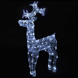 Berkfield Colourful Reindeer Christmas Decorations 2 Pcs 60X16X100 Cm Acrylic - thumbnail 7