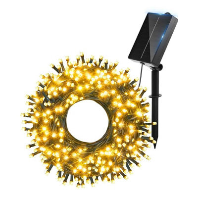 Ollny Solar Lights 20M 200 Leds Ip44 Warm White 8 Lighting Modes Solar String Lights Solar Powered Garden Lights - image 1