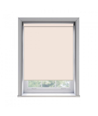 125Cm No Drill Self Adhesive Pink Thermal Blackout Roller Blind (170Cm Drop)