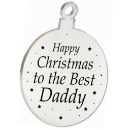 Red Ocean Christmas Gift For Daddy Christmas Tree Decoration Engraved Bauble Gift For Him - thumbnail 5