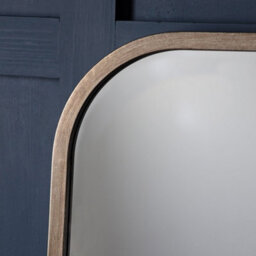 Agenzia 14 Large Champagne Curved Metal Frame Full Length Wall Mirror 156.5 X 65.5Cm - thumbnail 3