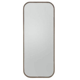 Agenzia 14 Large Champagne Curved Metal Frame Full Length Wall Mirror 156.5 X 65.5Cm - thumbnail 7