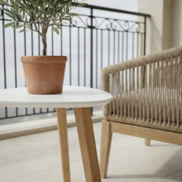 Noa And Nani Noa & Nani Malme Large Outdoor Side Table For Balcony & Patio In White - thumbnail 3