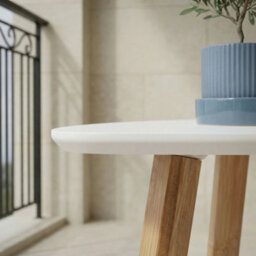 Noa And Nani Noa & Nani Malme Large Outdoor Side Table For Balcony & Patio In White - thumbnail 2