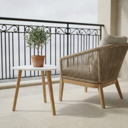 Noa And Nani Noa & Nani Malme Large Outdoor Side Table For Balcony & Patio In White