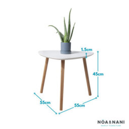 Noa And Nani Noa & Nani Malme Large Outdoor Side Table For Balcony & Patio In White - thumbnail 4