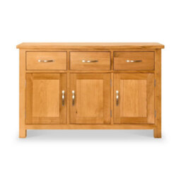Newlyn Oak Large Sideboard Fully Assembled - By Roseland Furniture - thumbnail 2