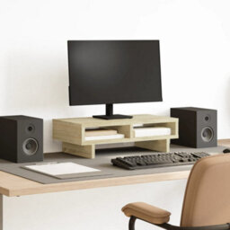 Walplus Monitor Stand Sonoma Oak 50X27X15 Cm Engineered Wood - thumbnail 1