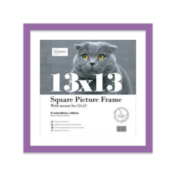 "13X13"" Purple Picture Frame - 13X13"" Square Frame With 12X12"" Mount For 13X13""/12X12"" Pictures Moderrn Style Thin Edge, 1 Pack" - thumbnail 1
