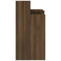 Berkfield Desk With Led Lights Brown Oak 97X45X90 Cm Engineered Wood - thumbnail 9