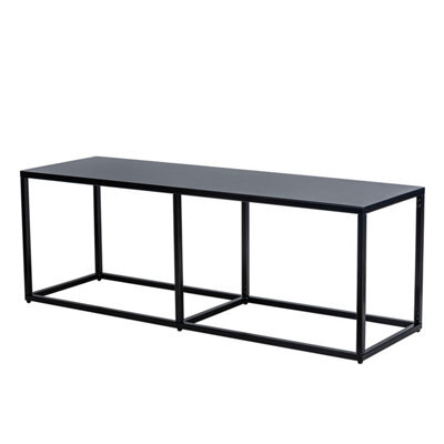 Nordlys Industrial Black Metal Bench Industrial Style Entryway - image 1
