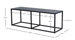 Nordlys Industrial Black Metal Bench Industrial Style Entryway - thumbnail 6