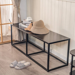 Nordlys Industrial Black Metal Bench Industrial Style Entryway - thumbnail 4