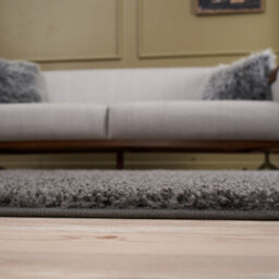The Rugs Dark Grey Soft Plain Design Fluffy Shaggy Rugs And Runners High Pile Living Room Kitchen Hallway 380 - thumbnail 5