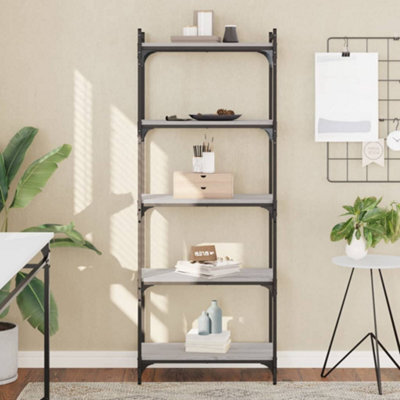 Berkfield Bookcase 5-Tier Grey Sonoma 60X30X154 Cm Engineered Wood - image 1