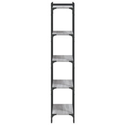 Berkfield Bookcase 5-Tier Grey Sonoma 60X30X154 Cm Engineered Wood - thumbnail 5
