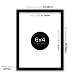 6X4 Black Picture Frame (15.2 X 10.2Cm) Poster, Photo, Artwork, Gallery Wall Or Print - thumbnail 3