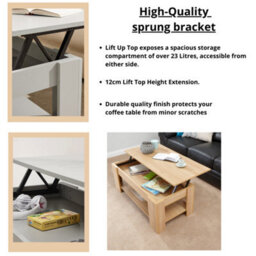 Gfw Lift Up Top Coffee Table Oak - thumbnail 5