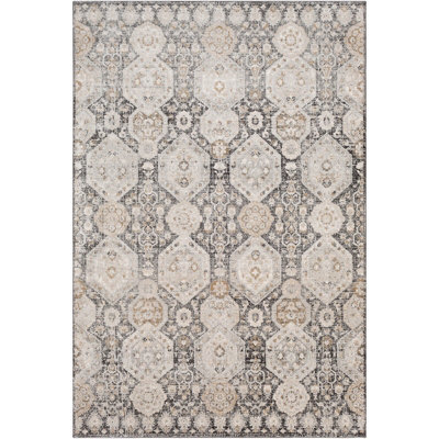 Livabliss Indigo-Vintage Black Grey Beige Traditional Boho Living Dining Bedroom Rug 160 X 220 Cm Easy Care, Non Shedding - image 1