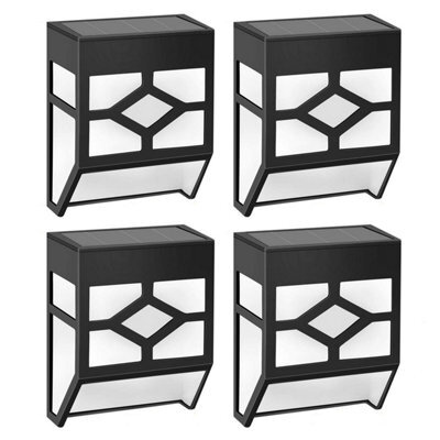 Taylor & Brown 4 Pack Solar Fence Lights, Waterproof Led Decorative Outdoor Lamps For Garden, Patio, Wall, Gate, Yard & Stairway - image 1