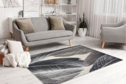 RugsX Carpet Fusion 8912 Dark Grey - Feathers, Modern, Abstract 120X170 Cm - thumbnail 5