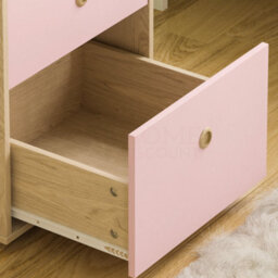 Lassic Vida Designs Vida Designs Neptune Pink & Oak 2 Drawer Bedside Table (H)457mm (W)395mm (D)395mm - thumbnail 7