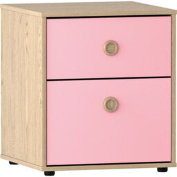 Lassic Vida Designs Vida Designs Neptune Pink & Oak 2 Drawer Bedside Table (H)457mm (W)395mm (D)395mm - thumbnail 8