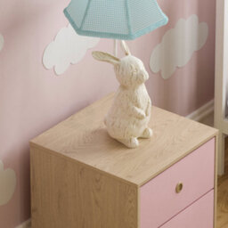 Lassic Vida Designs Vida Designs Neptune Pink & Oak 2 Drawer Bedside Table (H)457mm (W)395mm (D)395mm - thumbnail 5