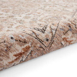 Beige Traditional Bordered Floral 10mm Thick Stain-Resistant Rug For Bedroom, Living Room, & Dining Room-200Cm X 290Cm - thumbnail 5