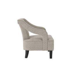 Wyld Haus Letterkenny Upholstered Cream Chenille Armchair - thumbnail 4