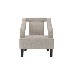 Wyld Haus Letterkenny Upholstered Cream Chenille Armchair - thumbnail 3