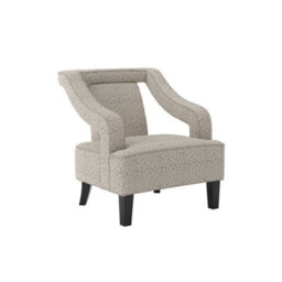 Wyld Haus Letterkenny Upholstered Cream Chenille Armchair - thumbnail 2
