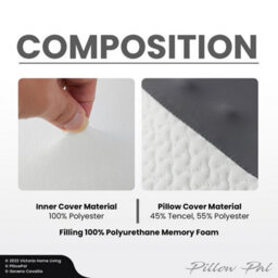 Gc Gaveno Cavailia Orthopedic Pillow For Neck & Shoulder Pain Orthopaedic Memory Foam Pillow For Sleeping Neck Pain Pillow 64X40Cm - thumbnail 4