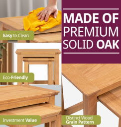 Hallowood Furniture Hereford Nest Of 2 Tables - thumbnail 5