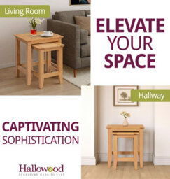 Hallowood Furniture Hereford Nest Of 2 Tables - thumbnail 7