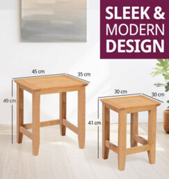 Hallowood Furniture Hereford Nest Of 2 Tables - thumbnail 4