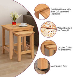 Hallowood Furniture Hereford Nest Of 2 Tables - thumbnail 3