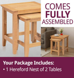Hallowood Furniture Hereford Nest Of 2 Tables - thumbnail 8