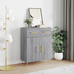 Berkfield Sideboard Grey Sonoma 69.5X34X90 Cm Engineered Wood - thumbnail 1
