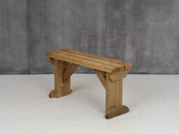 Arbor Garden Solutions Hollies Wooden Bench, Outdoor Garden Fence Seat(3Ft, Rustic Brown Finish) - thumbnail 4