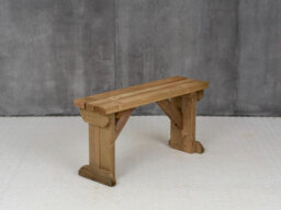 Arbor Garden Solutions Hollies Wooden Bench, Outdoor Garden Fence Seat(3Ft, Rustic Brown Finish) - thumbnail 5