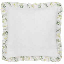 Wylder Meadow Ruffle Floral Polyester Filled Cushion, White/cornflower, 50Cm X 50Cm - thumbnail 3