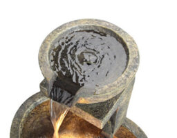 Outdoor Living UK Aqua Creations Medium Granite 3 Bowl Mains Plugin Powered Water Feature - thumbnail 5