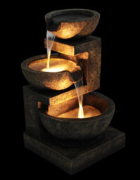 Outdoor Living UK Aqua Creations Medium Granite 3 Bowl Mains Plugin Powered Water Feature - thumbnail 7