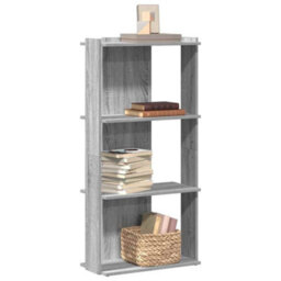 Berkfield Bookcase 3-Tier Grey Sonoma 60X30X120 Cm Engineered Wood